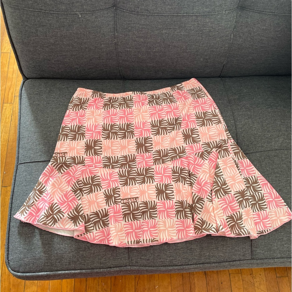 O-MIGHTY Pink and Brown print Skirt